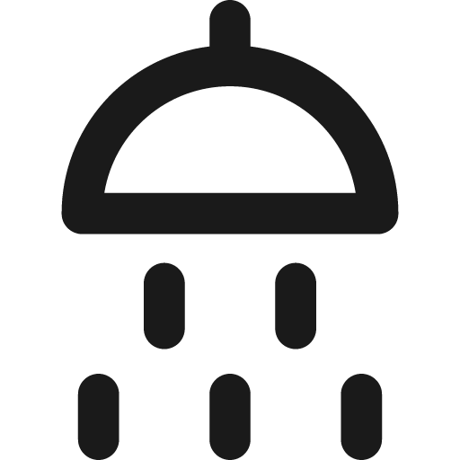 Hotel shower head remix icon, solid style, from Streamline