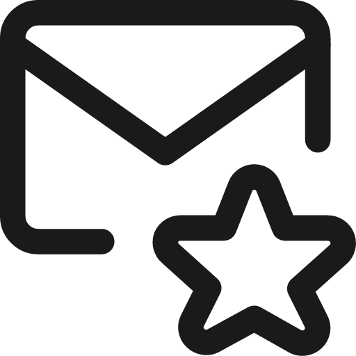 Inbox favorite icon, line style, from Streamline