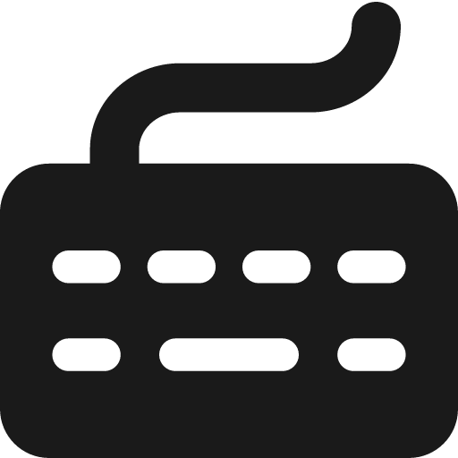 Keyboard solid icon, filled style, from Streamline