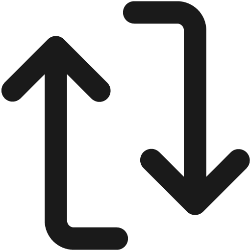Line arrow reload vertical 1 remix icon, solid style, from Streamline