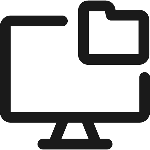Local storage folder icon, line style, from Streamline