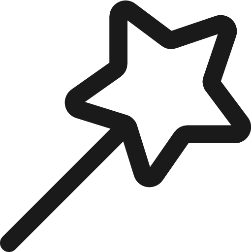 Magic wand 2 icon, line style, from Streamline