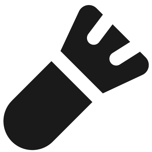 Make up brush solid icon, filled style, from Streamline