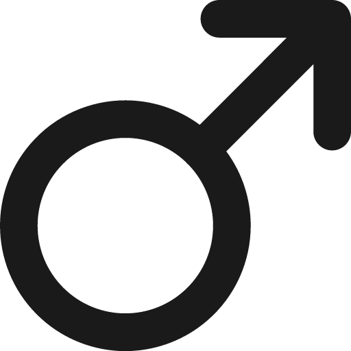 Man symbol solid icon, filled style, from Streamline