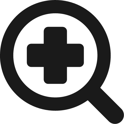 Medical search diagnosis solid icon, filled style, from Streamline