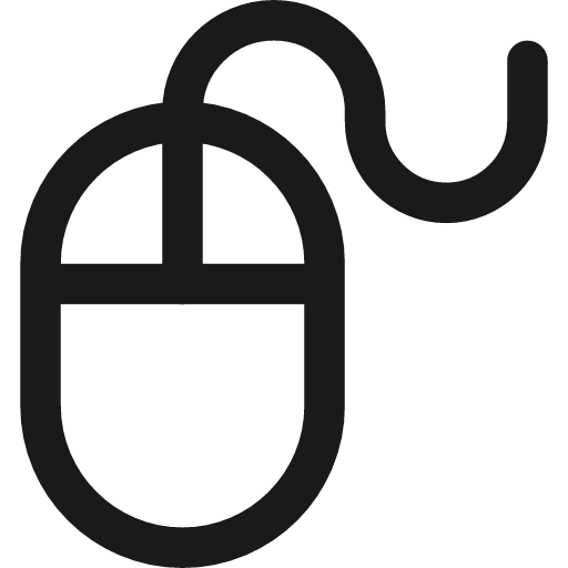 Mouse icon, line style, from Streamline