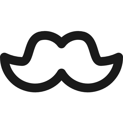 Moustache icon, line style, from Streamline