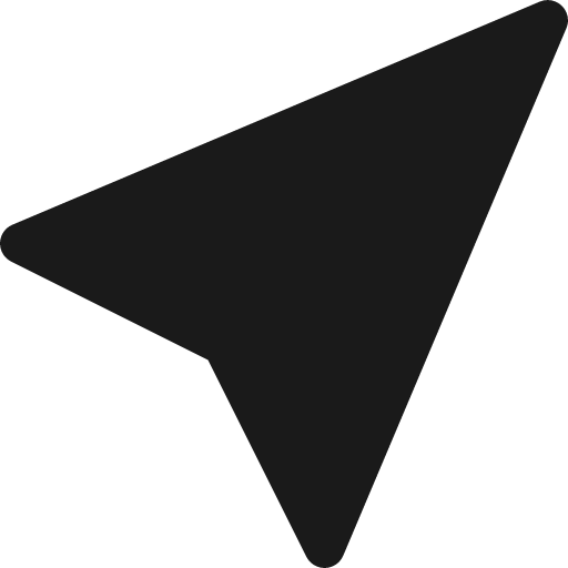 Navigation arrow on solid icon, filled style, from Streamline
