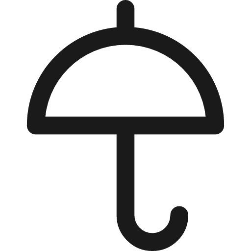 Open umbrella icon, line style, from Streamline
