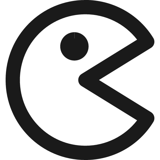Pacman remix icon, solid style, from Streamline