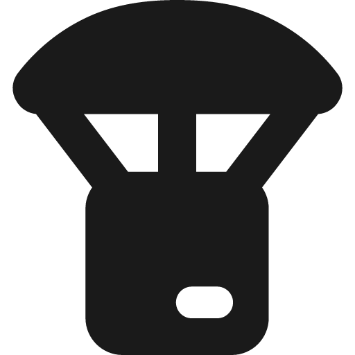 Parachute drop solid icon, filled style, from Streamline
