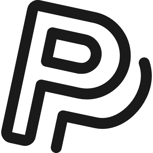 Paypal icon, line style, from Streamline