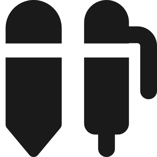 Pen 3 solid icon, filled style, from Streamline