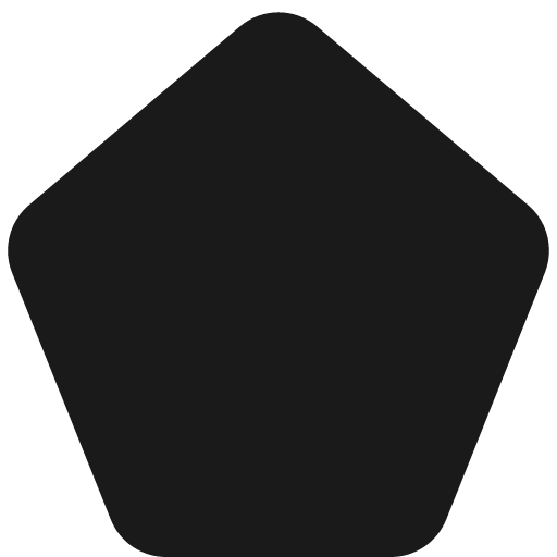 Pentagon solid icon, filled style, from Streamline