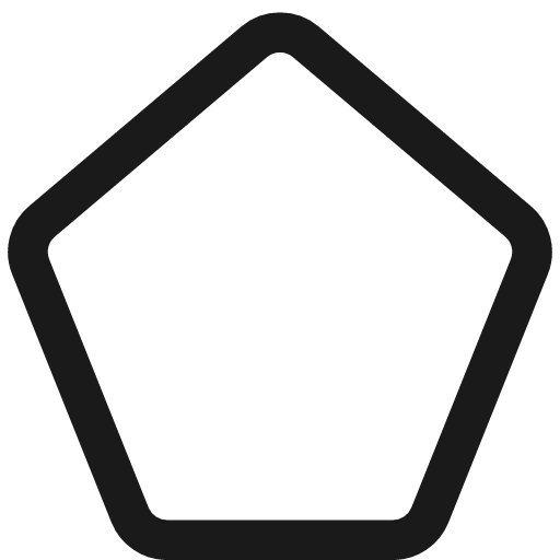 Pentagon icon, line style, from Streamline