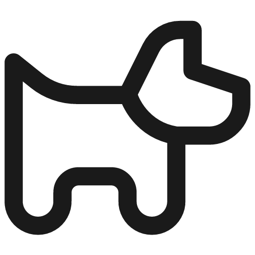 Pets allowed icon, line style, from Streamline