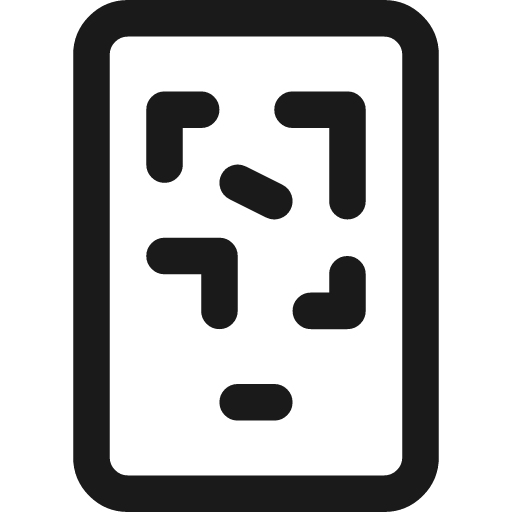 Phone qr icon, line style, from Streamline