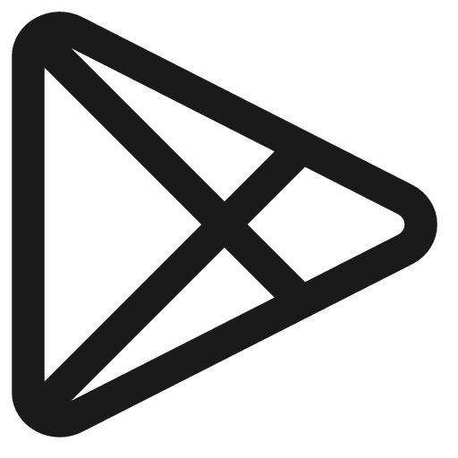 Play store icon, line style, from Streamline