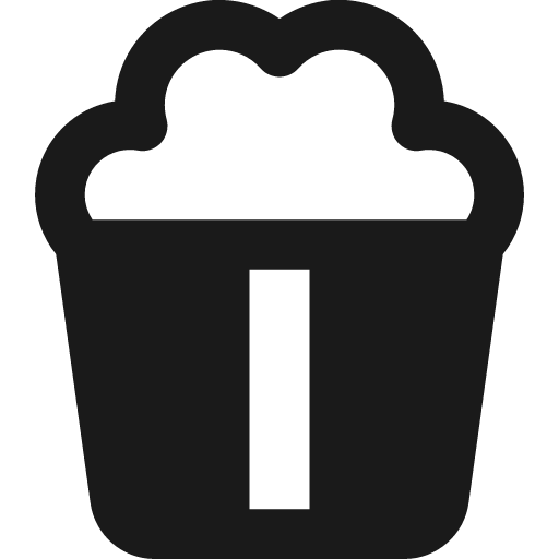 Popcorn remix icon, solid style, from Streamline