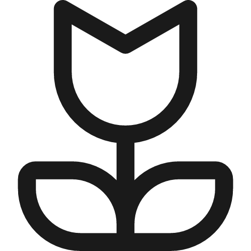 Potted flower tulip icon, line style, from Streamline