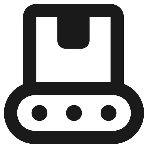 Production belt remix icon, solid style, from Streamline