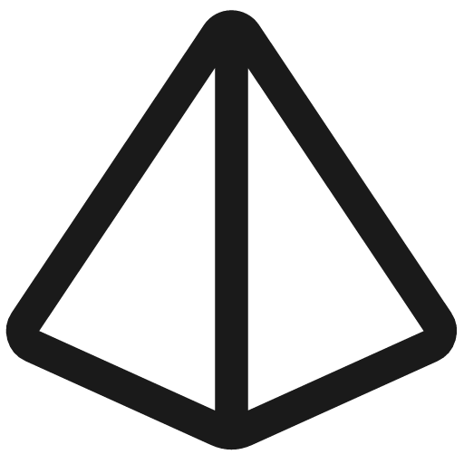 Pyramid shape icon, line style, from Streamline