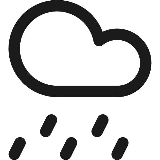 Rain cloud icon, line style, from Streamline