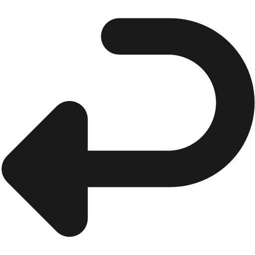 Return 2 solid icon, filled style, from Streamline