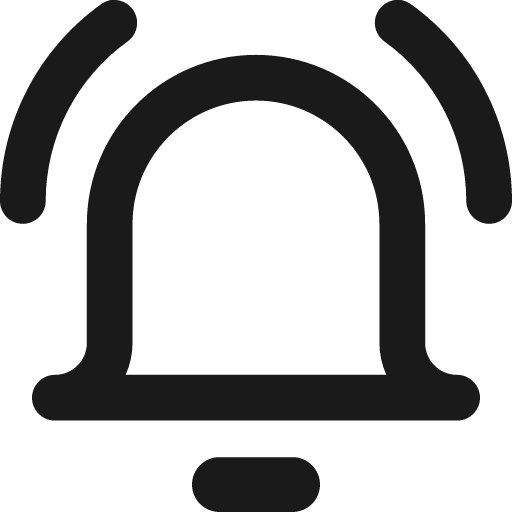 Ringing bell notification remix icon, solid style, from Streamline