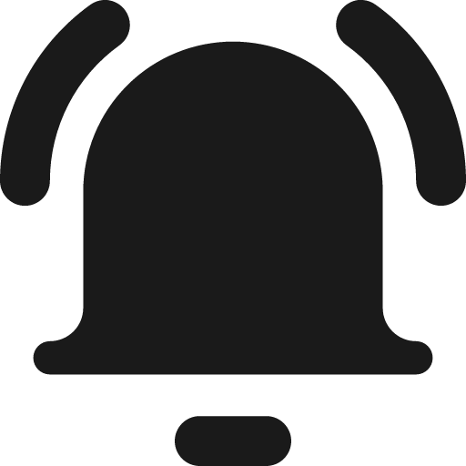 Ringing bell notification solid icon, filled style, from Streamline