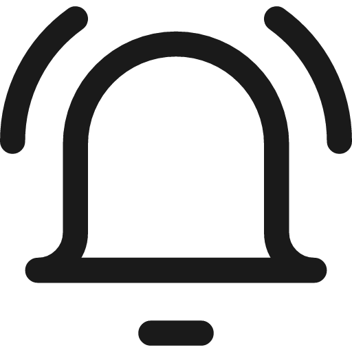 Ringing bell notification icon, line style, from Streamline