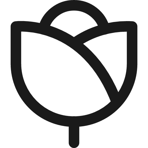 Rose icon, line style, from Streamline