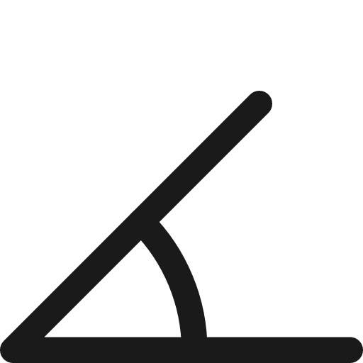 Rotate angle 45 icon, line style, from Streamline