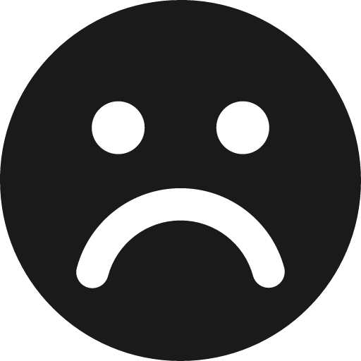 Sad face solid icon, filled style, from Streamline