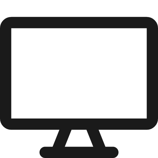 Screen 1 icon, line style, from Streamline