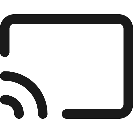 Screen broadcast icon, line style, from Streamline