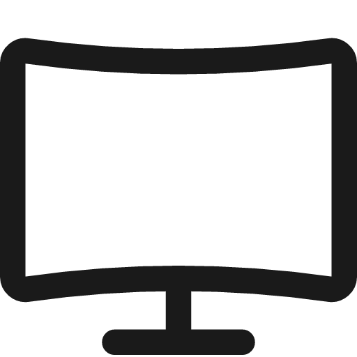 Screen curve icon, line style, from Streamline