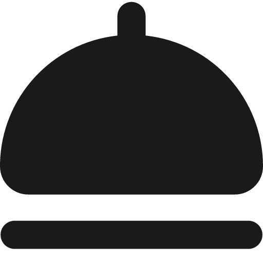 Serving dome solid icon, filled style, from Streamline