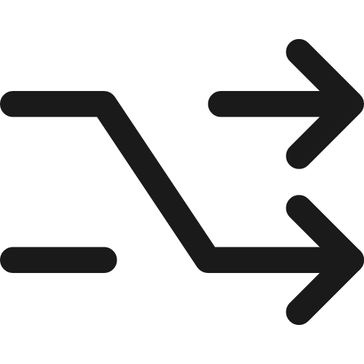 Shuffle icon, line style, from Streamline