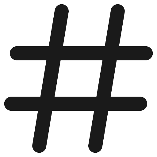 Sign hashtag remix icon, solid style, from Streamline
