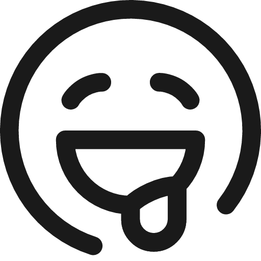 Smiley drool icon, line style, from Streamline