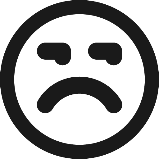 Smiley grumpy remix icon, solid style, from Streamline
