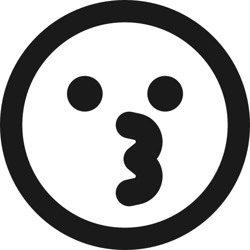 Smiley kiss remix icon, solid style, from Streamline