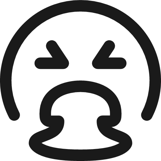 Smiley throw up icon, line style, from Streamline