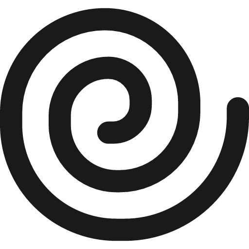 Spiral shape remix icon, line style, from Streamline