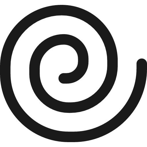 Spiral shape icon, line style, from Streamline