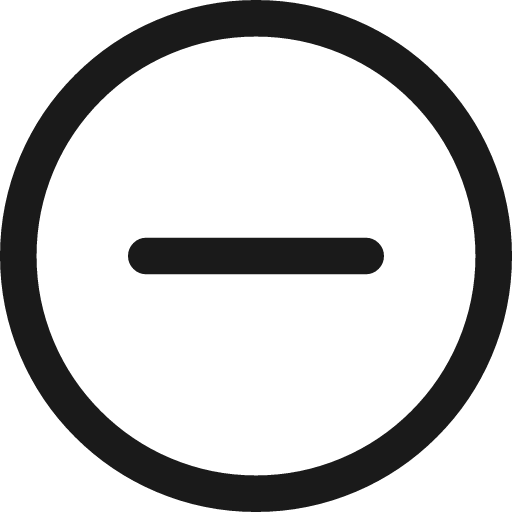 Subtract circle icon, line style, from Streamline