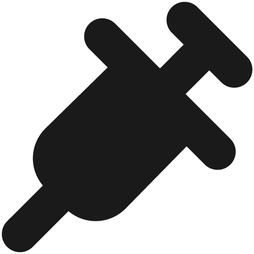 Syringe solid icon, filled style, from Streamline