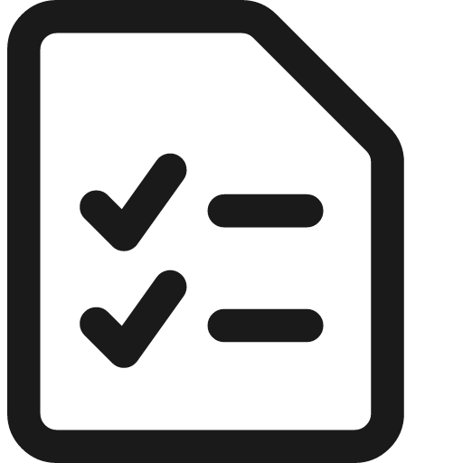 Task list icon, line style, from Streamline