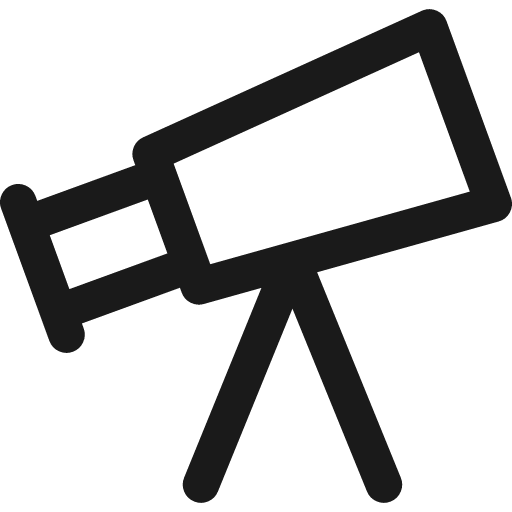 Telescope icon, line style, from Streamline